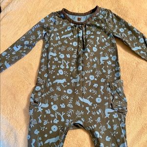Tea Collection 18-24M Romper “Flora and Fauna”